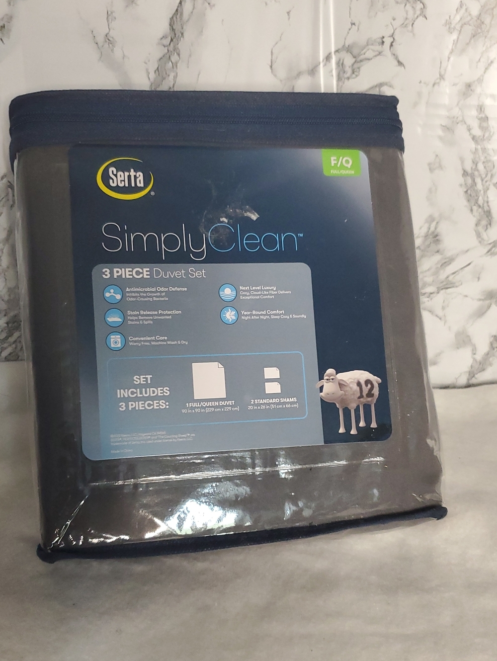 Serta Simply Clean 3 Piece Duvet Set